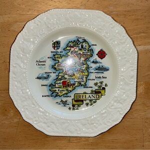 Vintage Carrigcraft Carringaline County Cork Ireland Map Decorative Plate